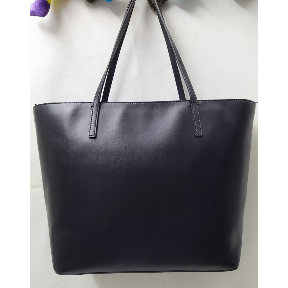 Kate Spade New York Black Leather Doublde Handles Zippet Tote Shoulder Bag - Picture 16 of 16